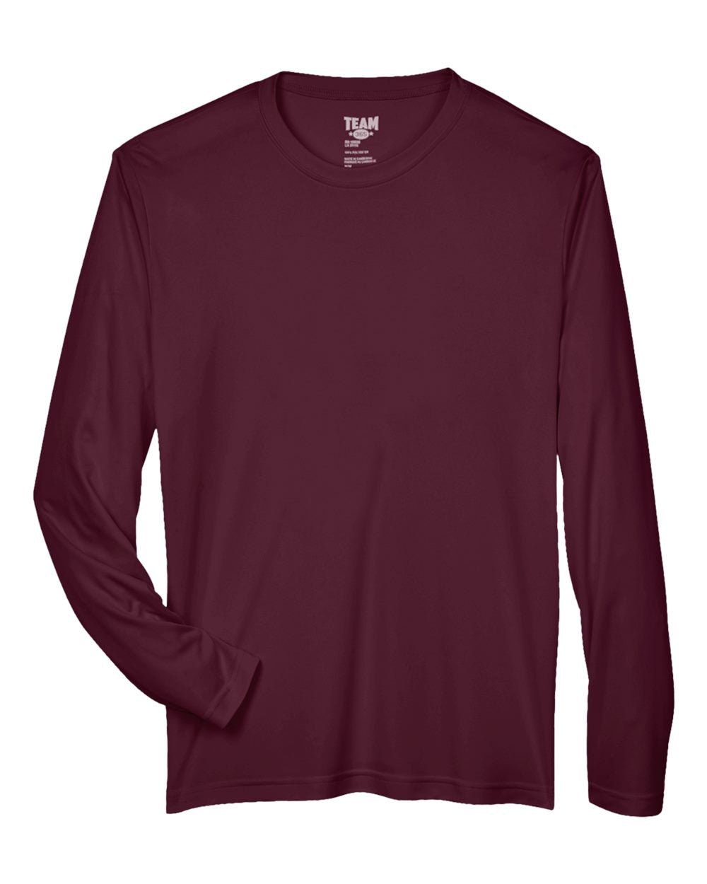 Team 365 TT11L Men's Zone Performance Long Sleeve T-Shirt - Sport Dark Maroon