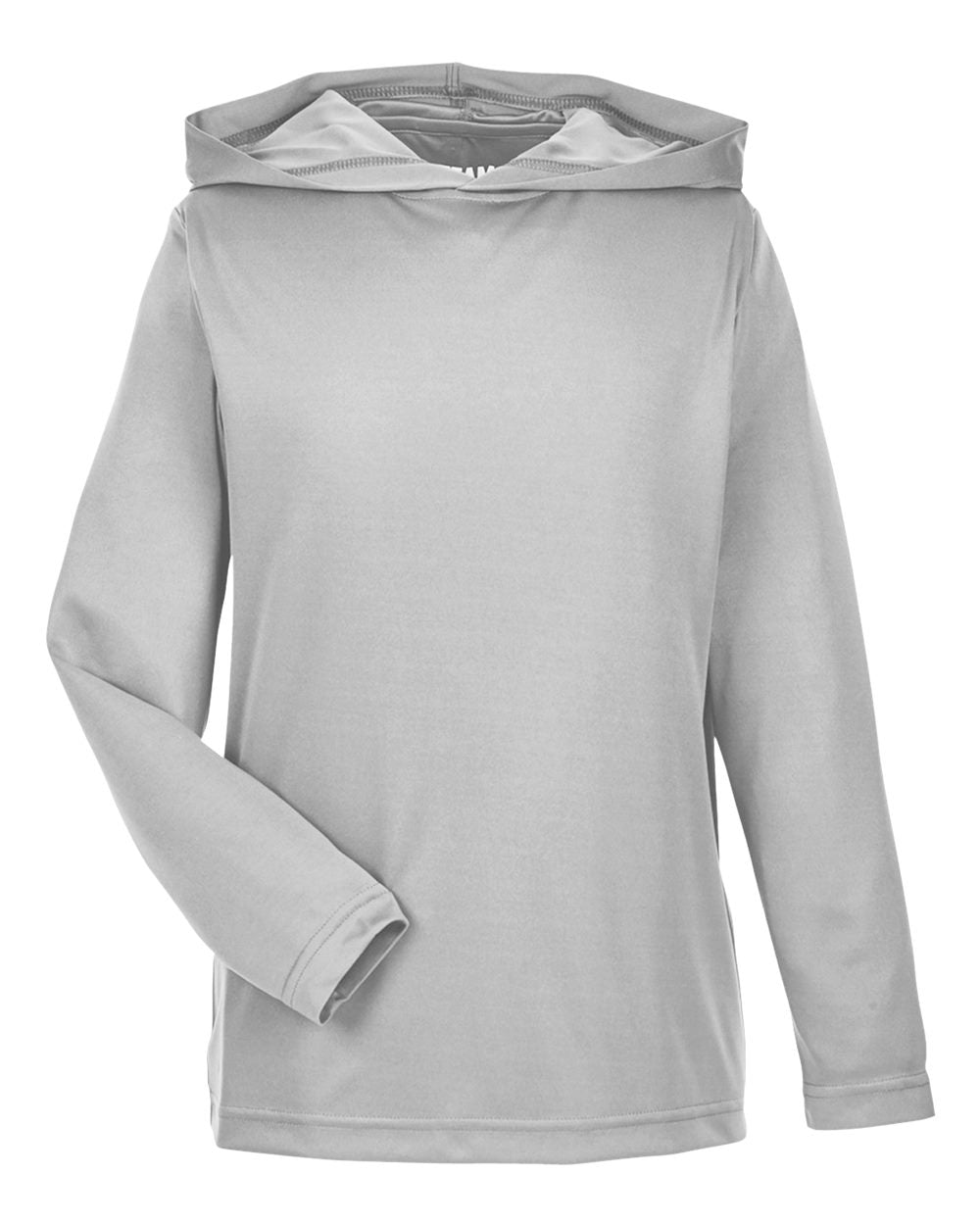 Team 365 TT41Y Youth Zone Performance Hooded Long Sleeve T-Shirt - Sport Silver