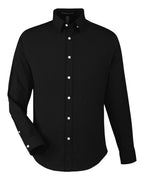 Devon & Jones DG505 Men's CrownLux Performance Spencer Poplin Dress Shirt - Black