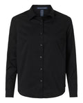 Devon & Jones DG505W Women's CrownLux Performance Spencer Poplin Dress Shirt - Black