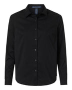Devon & Jones DG505W Women's CrownLux Performance Spencer Poplin Dress Shirt - Black