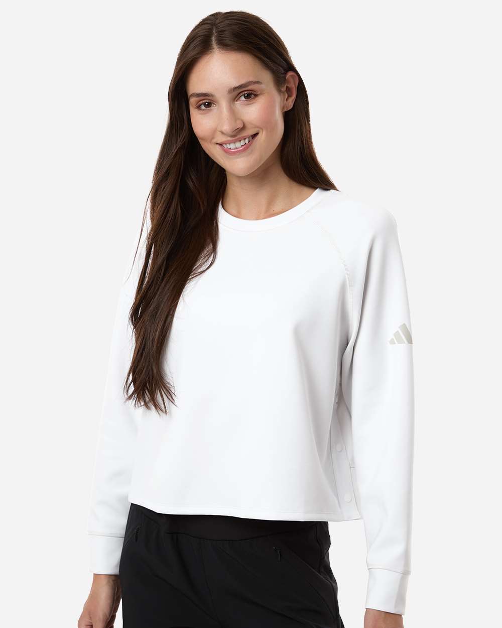Women's Beyond Side-Snap Crewneck Sweatshirt | A1014
