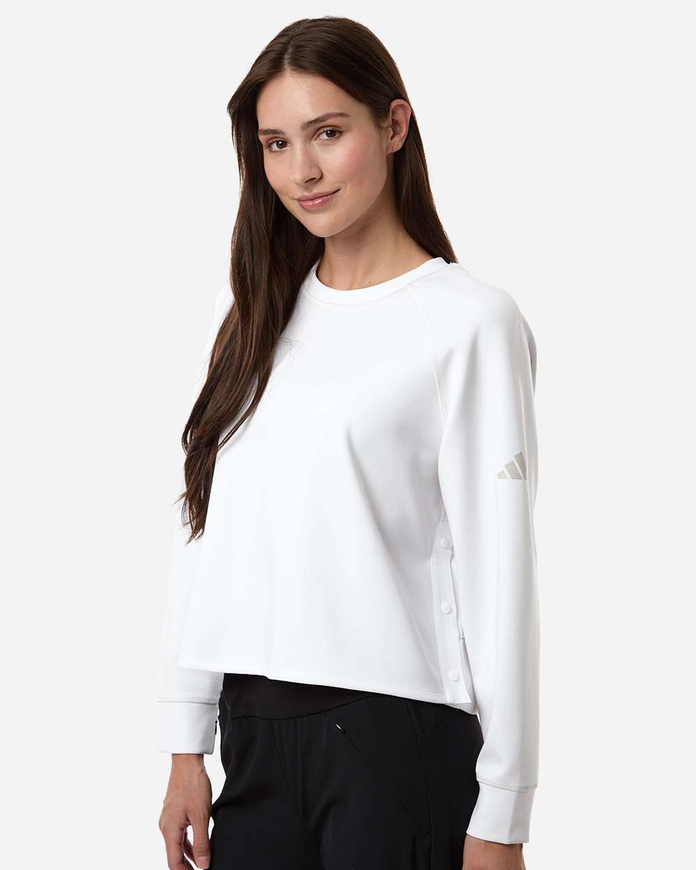 Women's Beyond Side-Snap Crewneck Sweatshirt | A1014