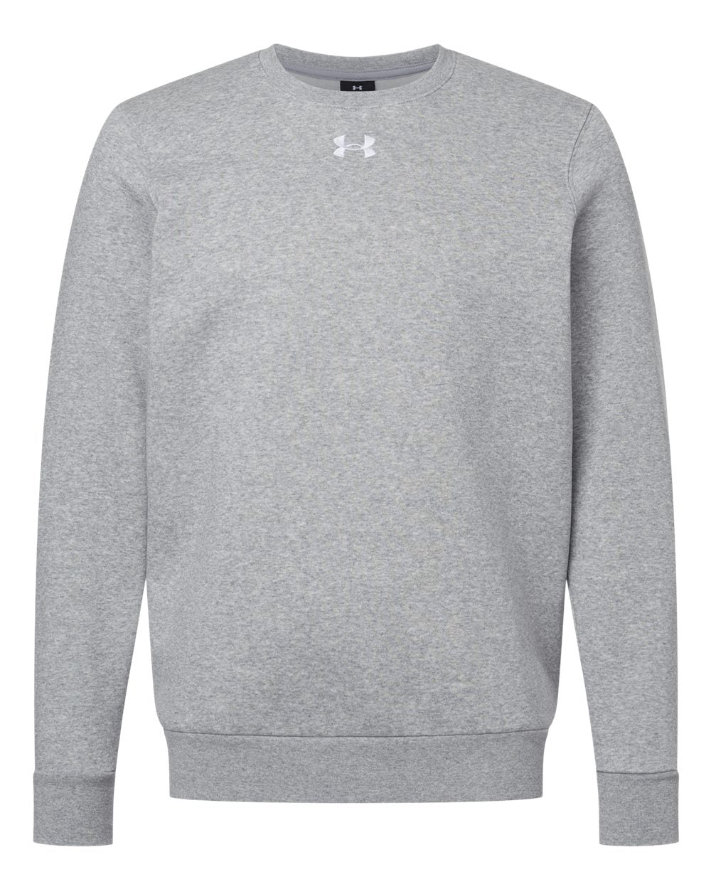 Under Armour 6014160 Men's Team Icon Fleece Crew - Mod Grey Light Heather/ White