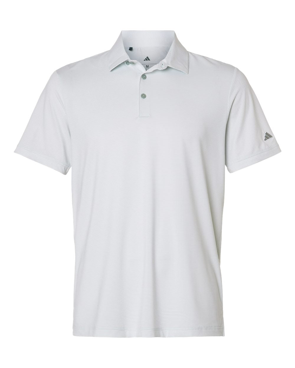 Adidas A2026 Men's Ultimate365 Pencil Stripe Climacool Polo - White/ Wonder Sage