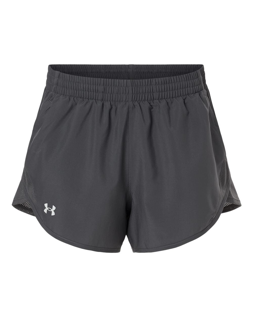 Under Armour 1382968 Women's Fly-By Unlined 3" Short - Castlerock/ Castlerock/ White