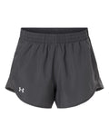 Under Armour 1382968 Women's Fly-By Unlined 3" Short - Castlerock/ Castlerock/ White