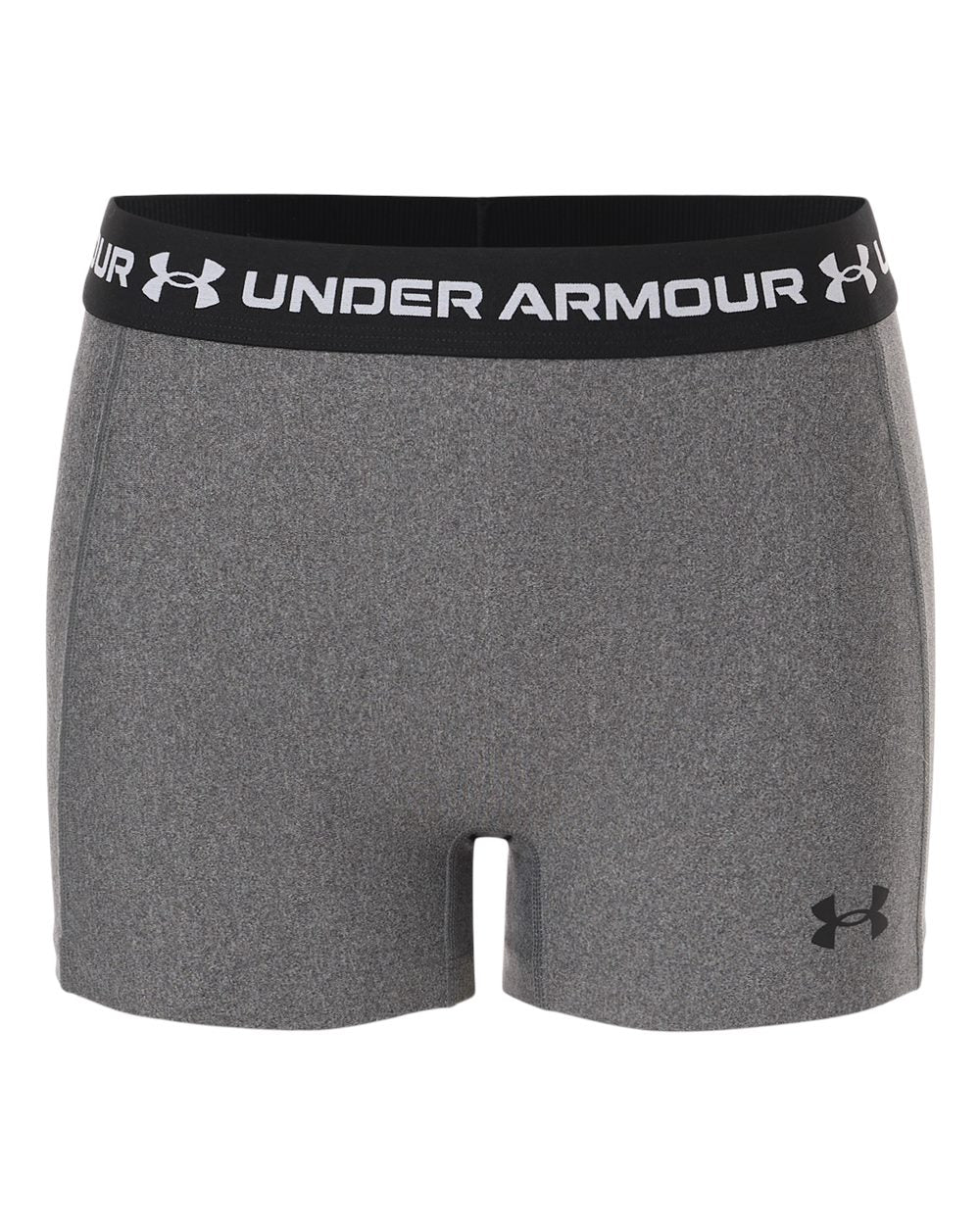 Under Armour 6010725 Women's HeatGear 3" Shorty - Charcoal Light Heather/ Black