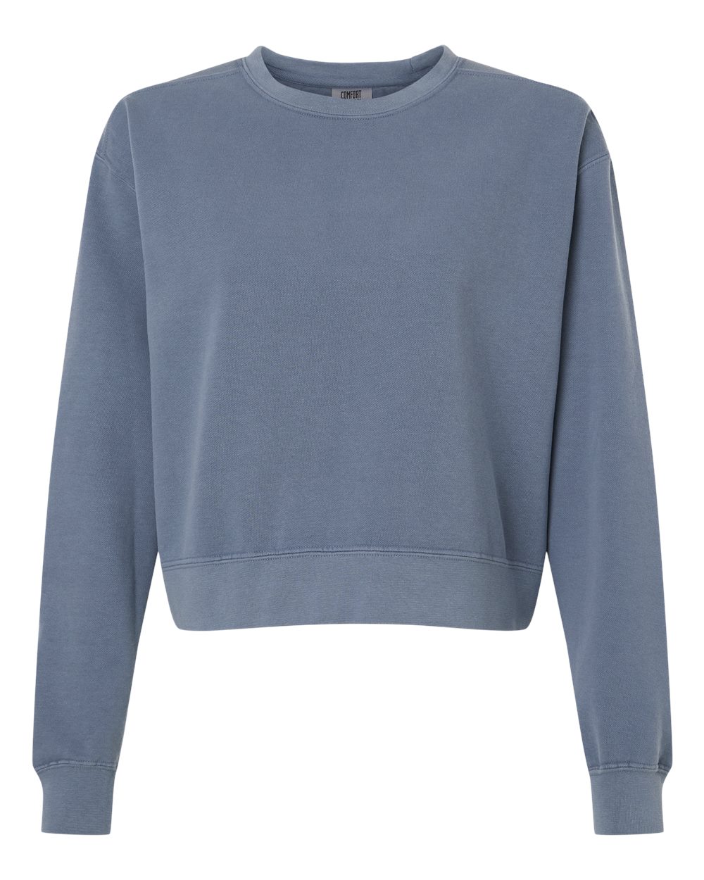 Women's Garment-Dyed Mid-Length Crewneck Sweatshirt | 1566L