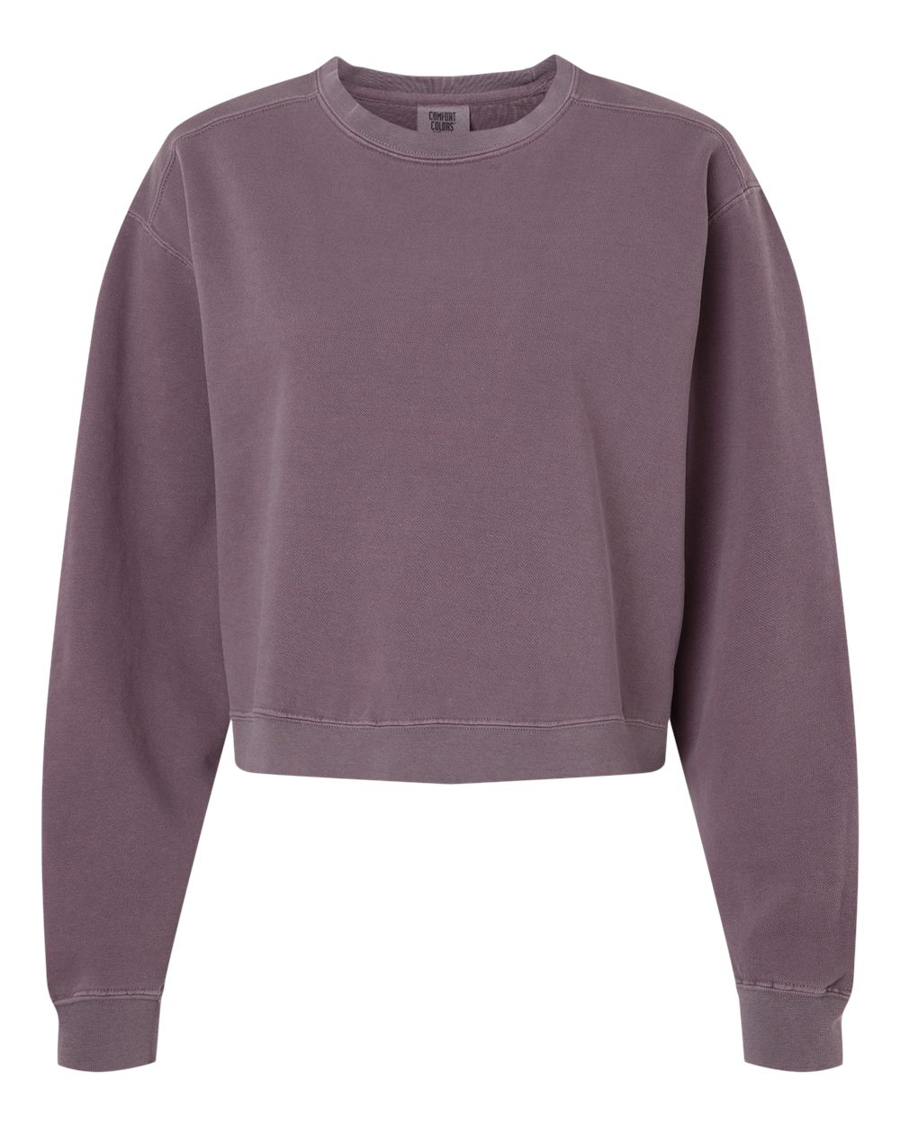 Women's Garment-Dyed Mid-Length Crewneck Sweatshirt | 1566L