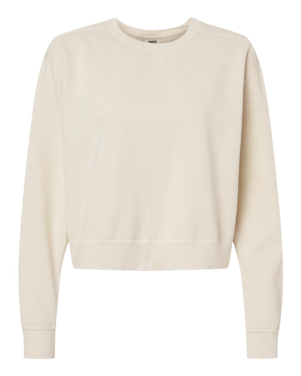 Comfort Colors 1566L Women's Garment-Dyed Mid-Length Crewneck Sweatshirt - Ivory