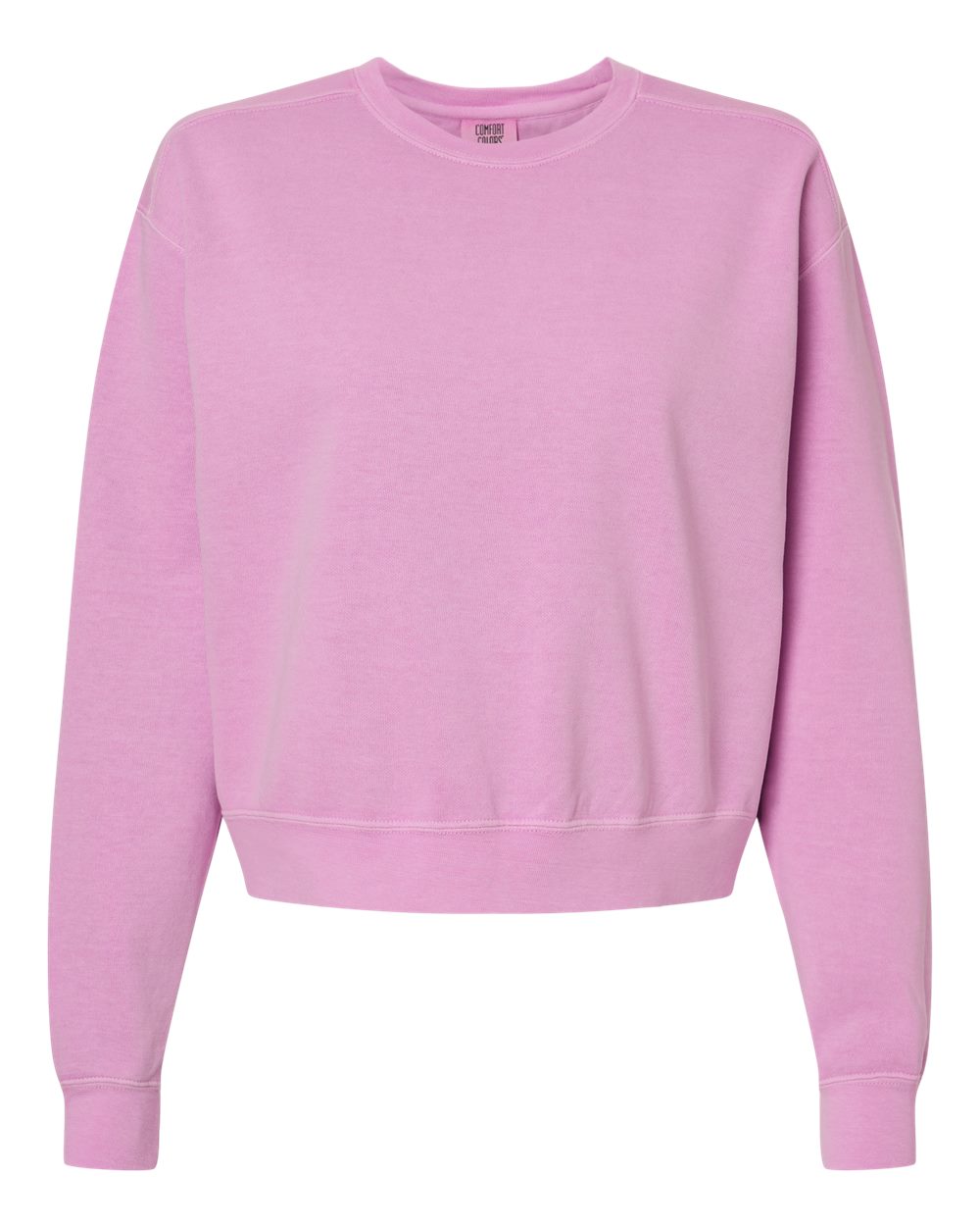 Comfort Colors 1566L Women's Garment-Dyed Mid-Length Crewneck Sweatshirt - Rose Quartz