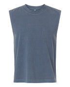 Unisex Heavyweight Cotton Garment-Dyed Mid-Length Muscle Tee | 207GD