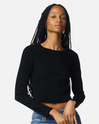 Women's Baby Rib Long Sleeve Cropped Tee | BR2107