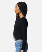 Women's Baby Rib Long Sleeve Cropped Tee | BR2107