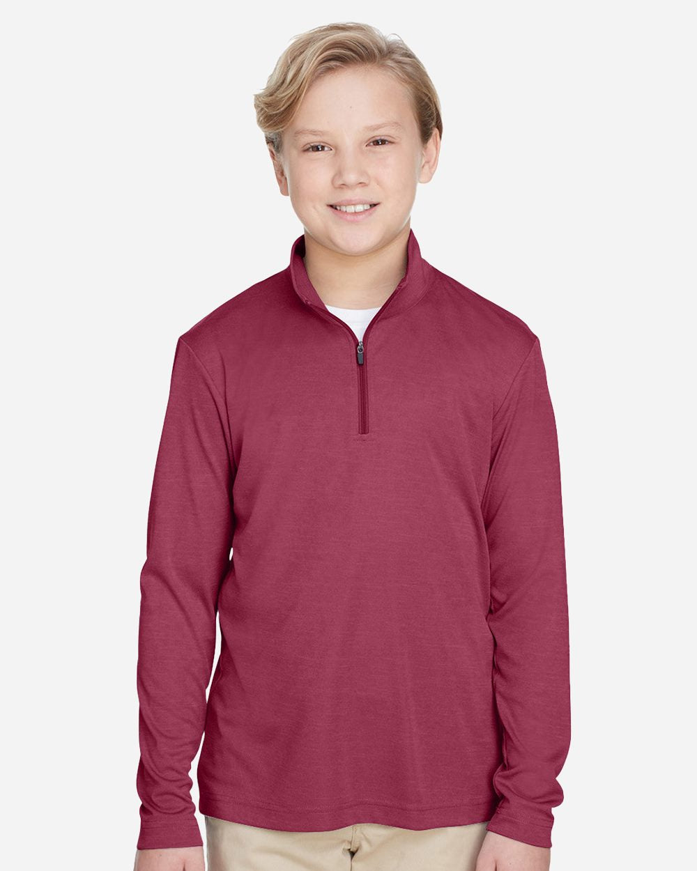 Youth Zone Sonic Heather Performance Quarter-Zip Pullover | TT31HY