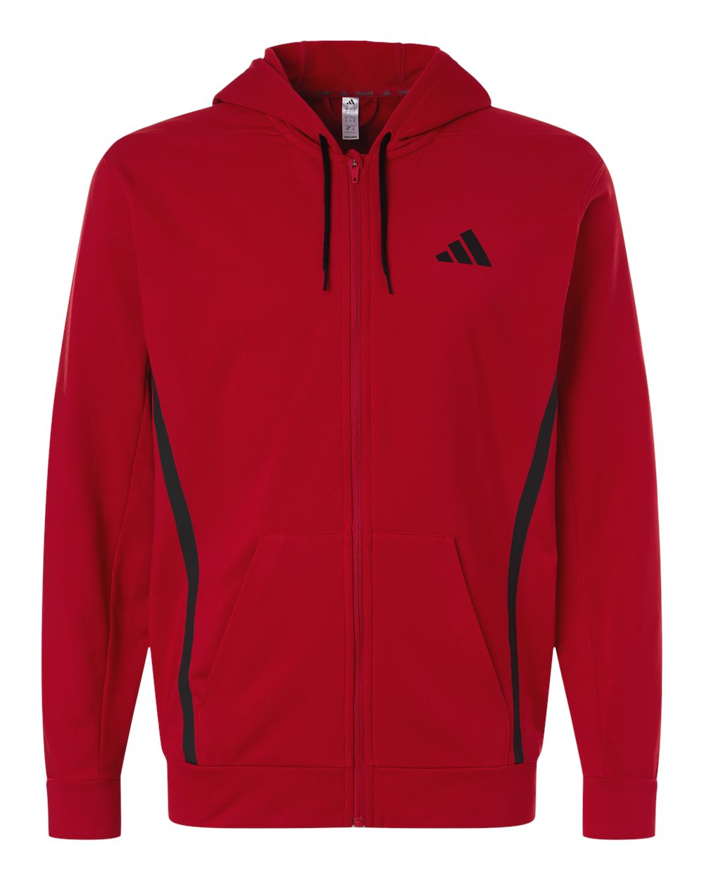 Adidas AT208 Men's Game & Go Fleece Full-Zip Hooded Sweatshirt - Team Power Red