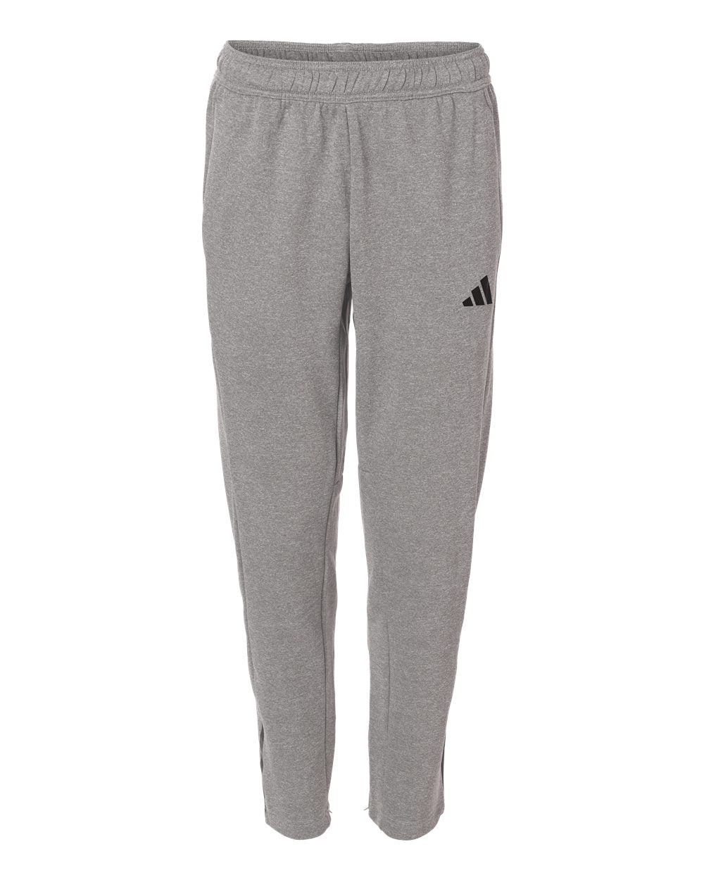 Adidas AT218 Men's Game & Go Fleece 3-Bar Sweatpants - Medium Grey Heather