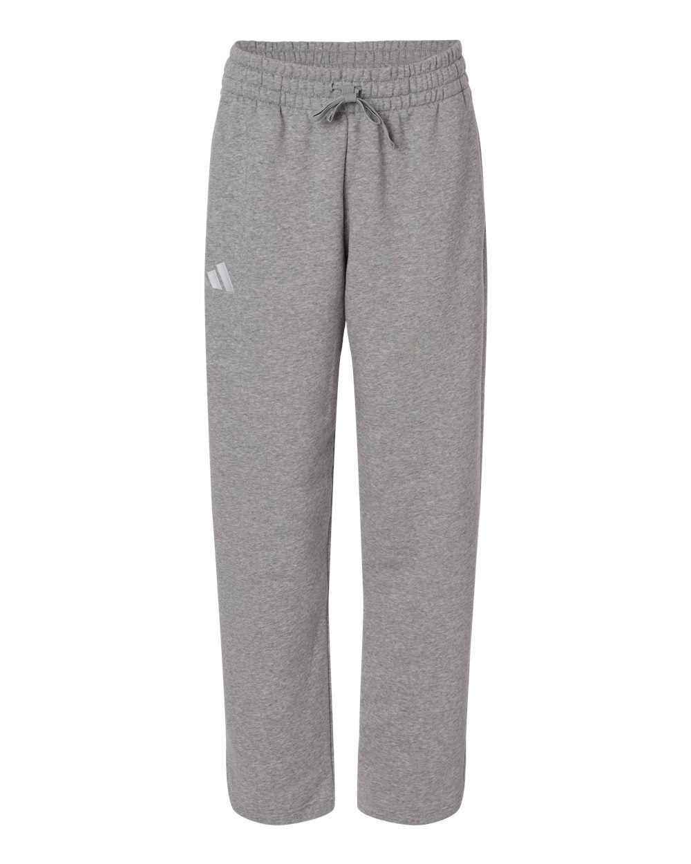 Adidas AT216 Women's Fleece Sweatpants - Medium Grey Heather/ White
