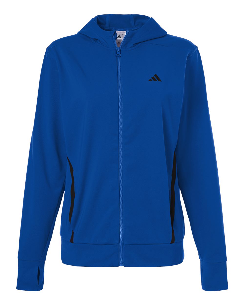 Adidas AT209 Women's Game & Go Fleece Full-Zip Hooded Sweatshirt - Team Royal Blue/ Black