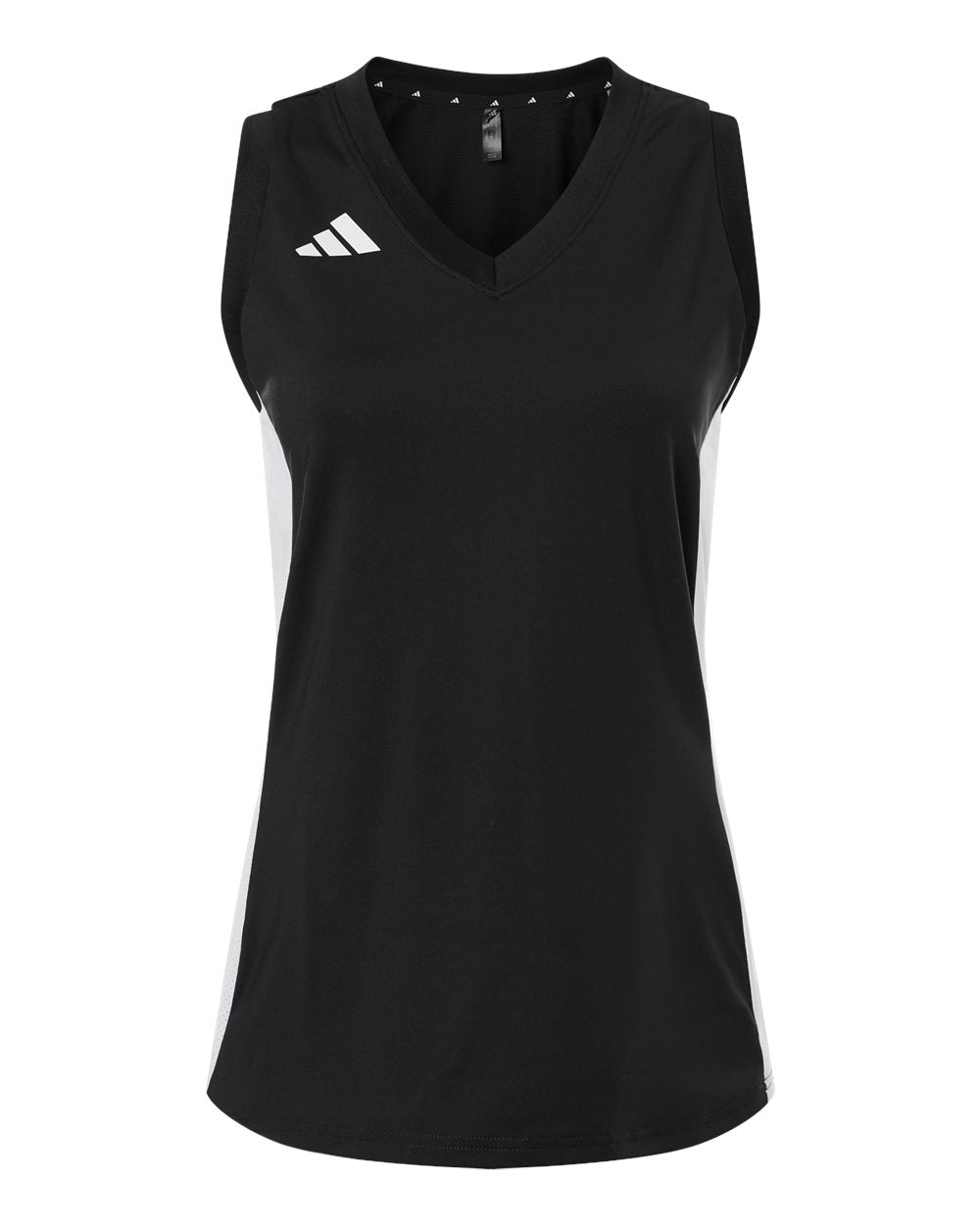 Adidas AT120 Women's Quickset V-Neck Sleeveless Jersey - Black/ White