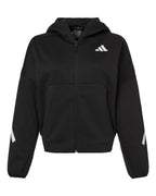 Adidas AT221 Women's Z.N.E Full-Zip Hooded Sweatshirt - Black/ White