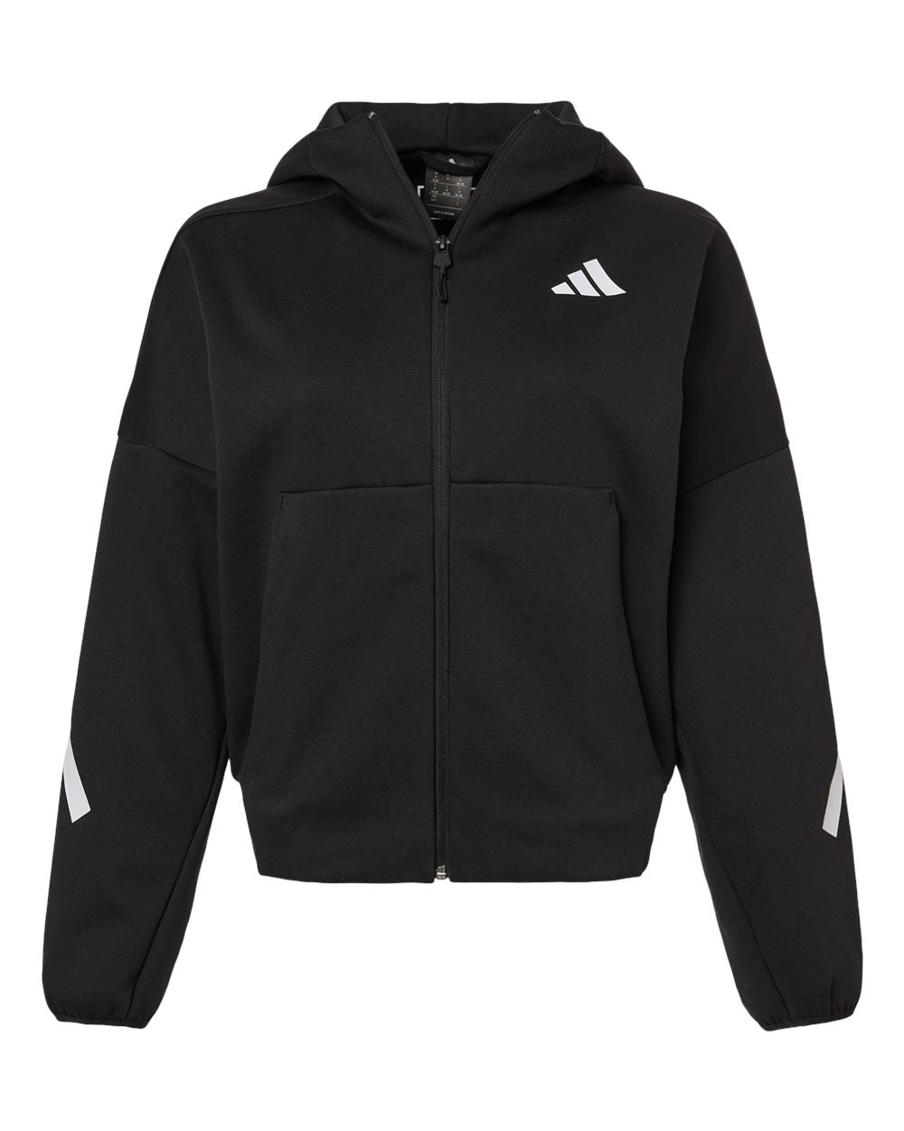 Adidas AT221 Women's Z.N.E Full-Zip Hooded Sweatshirt - Black/ White