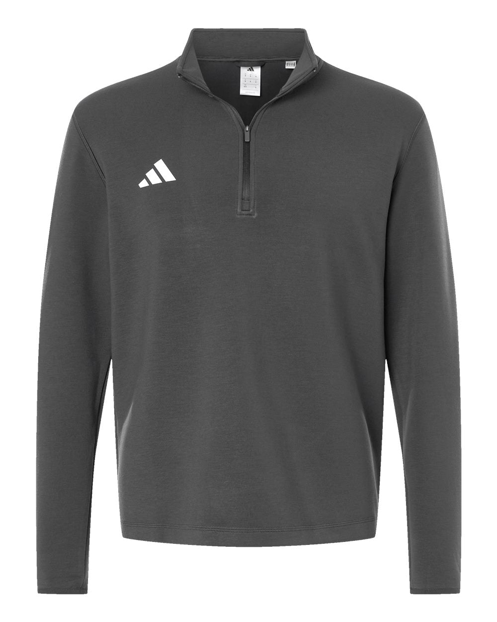 Adidas AT400 Men's 3-Stripes Quarter-Zip Pullover - Team Grey Four/ White