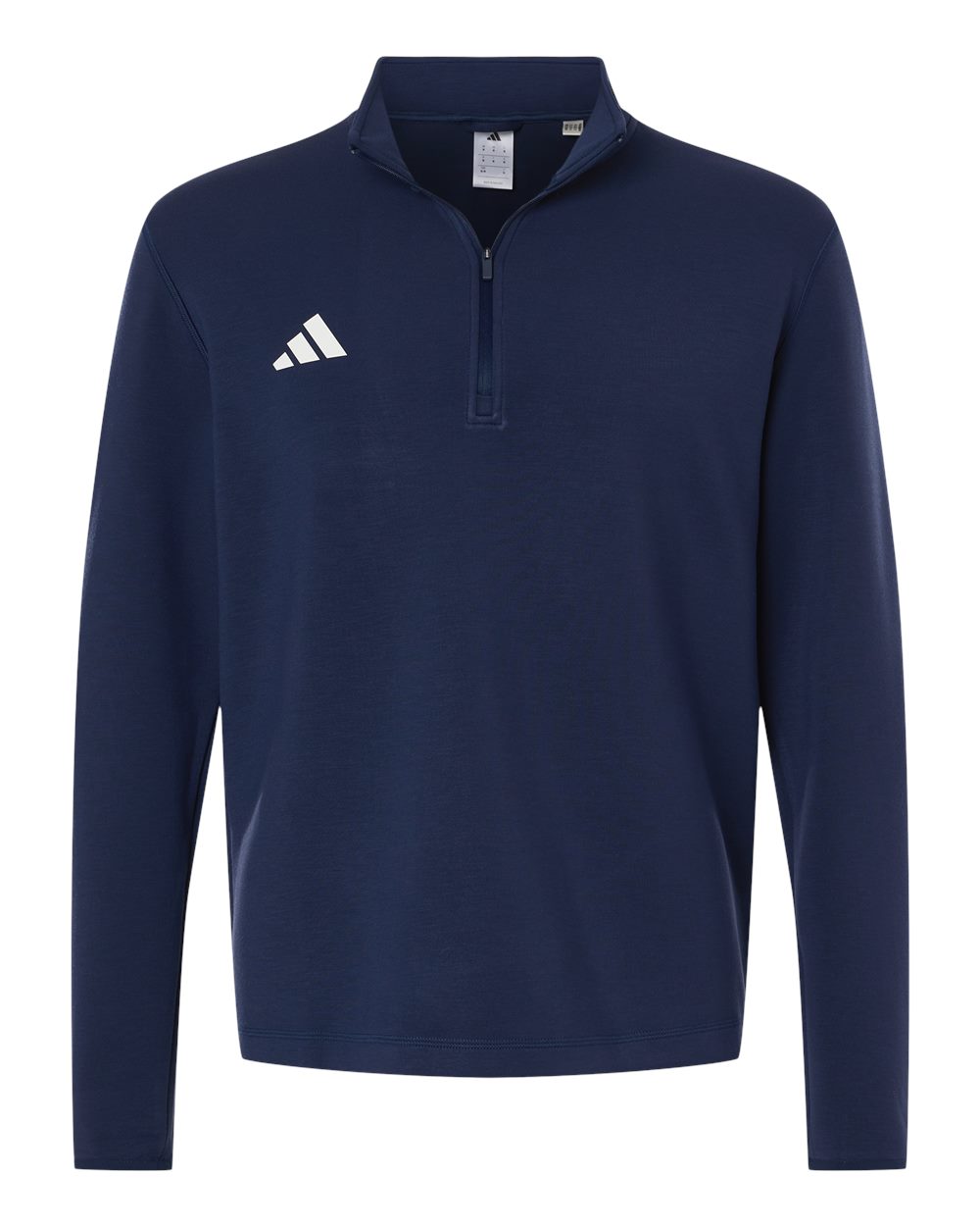 Adidas AT400 Men's 3-Stripes Quarter-Zip Pullover - Team Navy Blue/ White