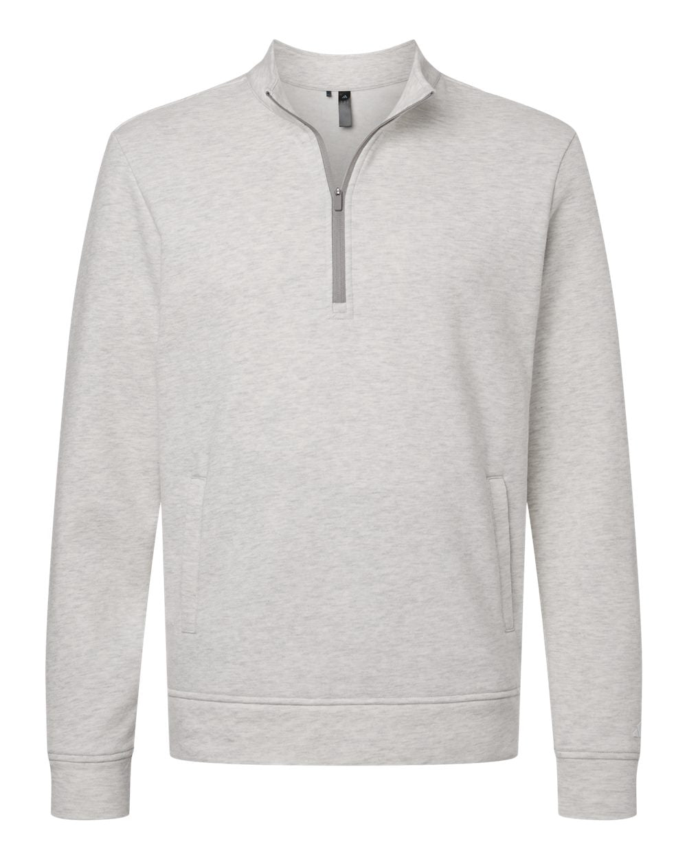 Adidas A721 Men's Elevated Fleece Quarter-Zip Pullover - Medium Grey Heather