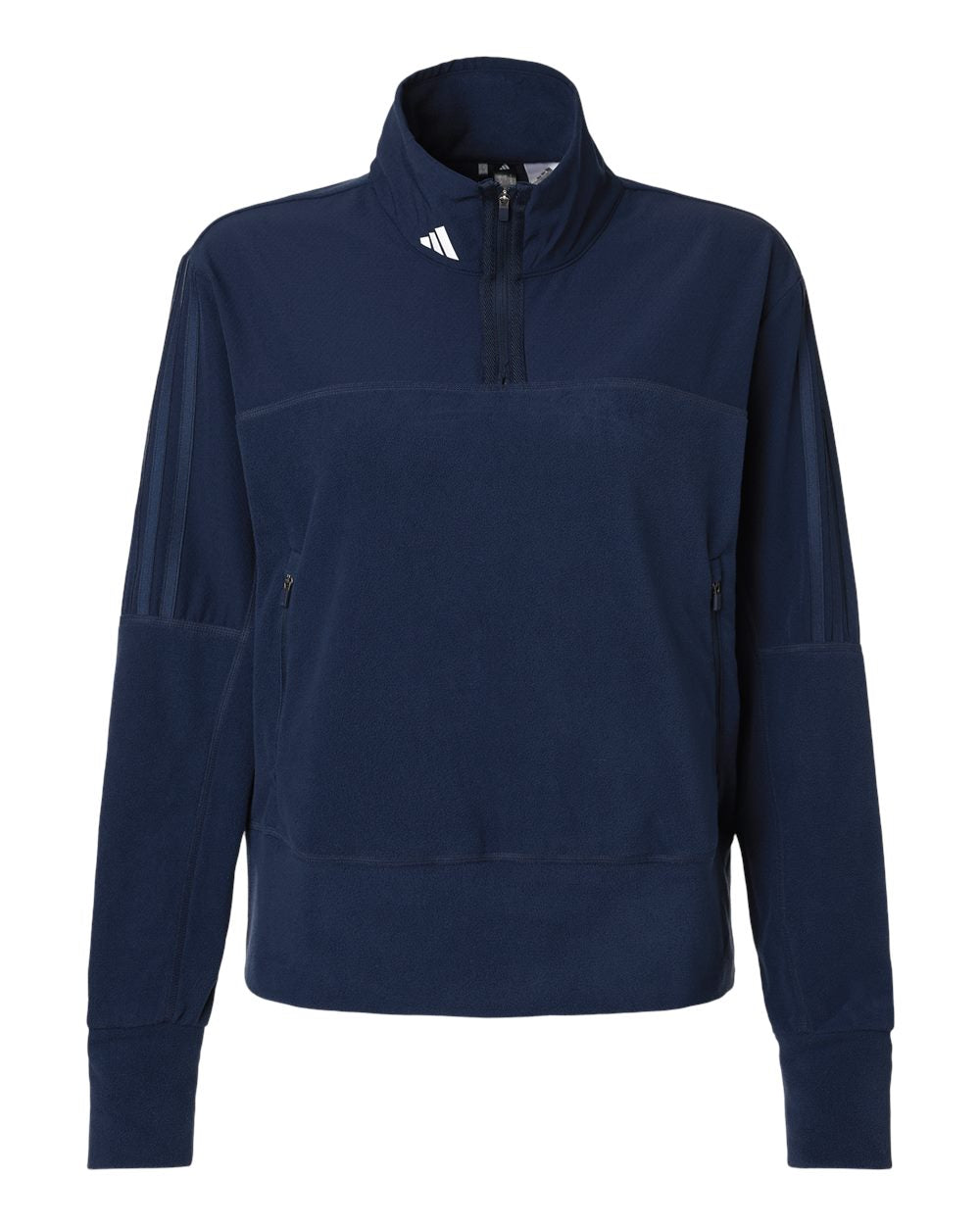 Adidas A601 Women's Fleece Quarter-Zip Pullover - Collegiate Navy