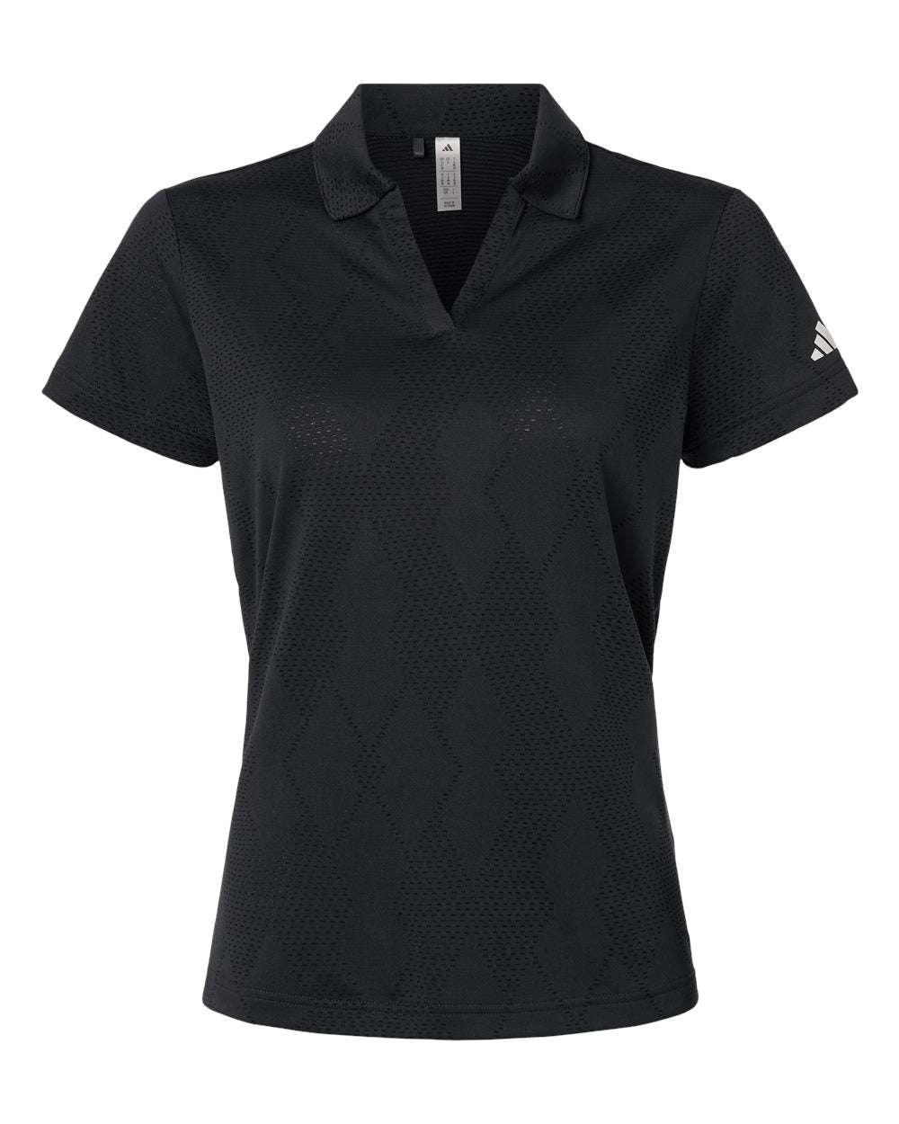 Adidas A727 Women's Textured Jacquard Polo - Carbon