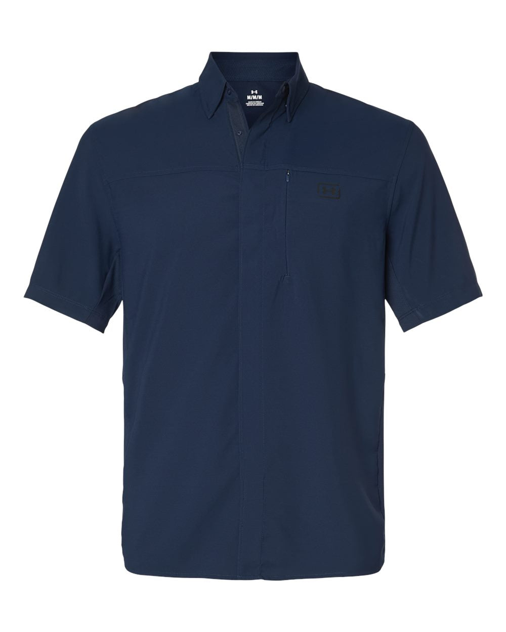 Under Armour 1383571 Men's Fish Pro Hybrid Woven Short Sleeve Shirt - Academy/ Black