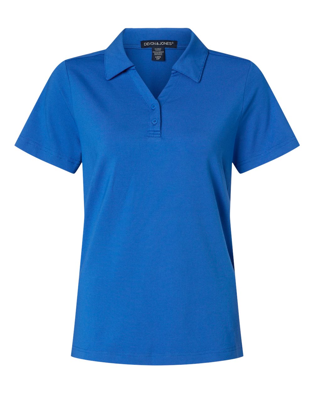 Devon & Jones DG115W Women's Motion Shadow Stripe Polo - French Blue