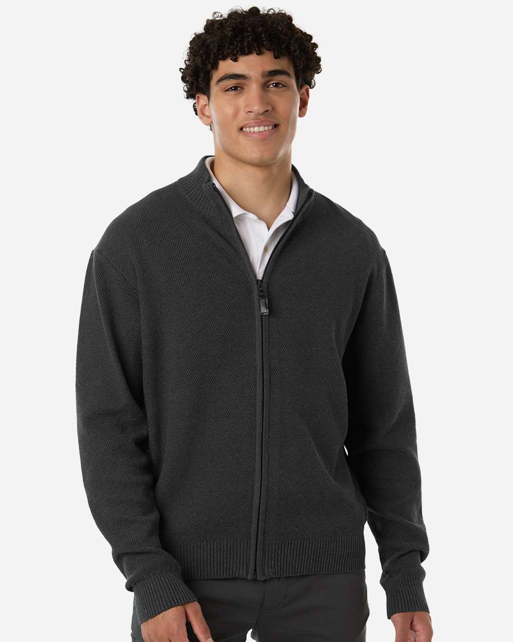 Men's Hartland Textured Full Zip Sweater | DG451