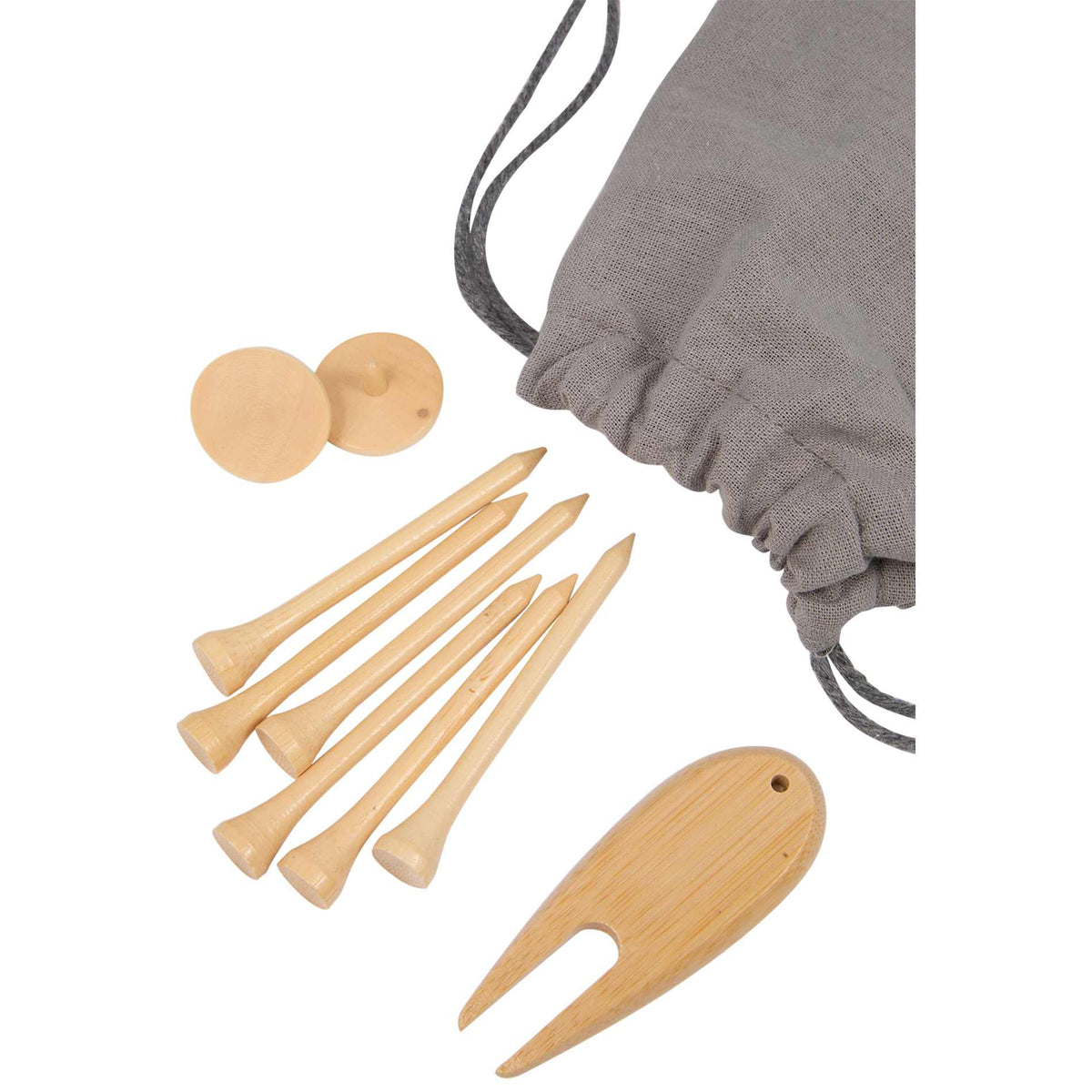 Bamboo Golf Tee Set with Recycled Pouch | 1401-44 image 1