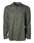Independent Trading Co. EXP50F Unisex Flannel Shirt - Army Heather