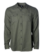 Independent Trading Co. EXP50F Unisex Flannel Shirt - Army Heather