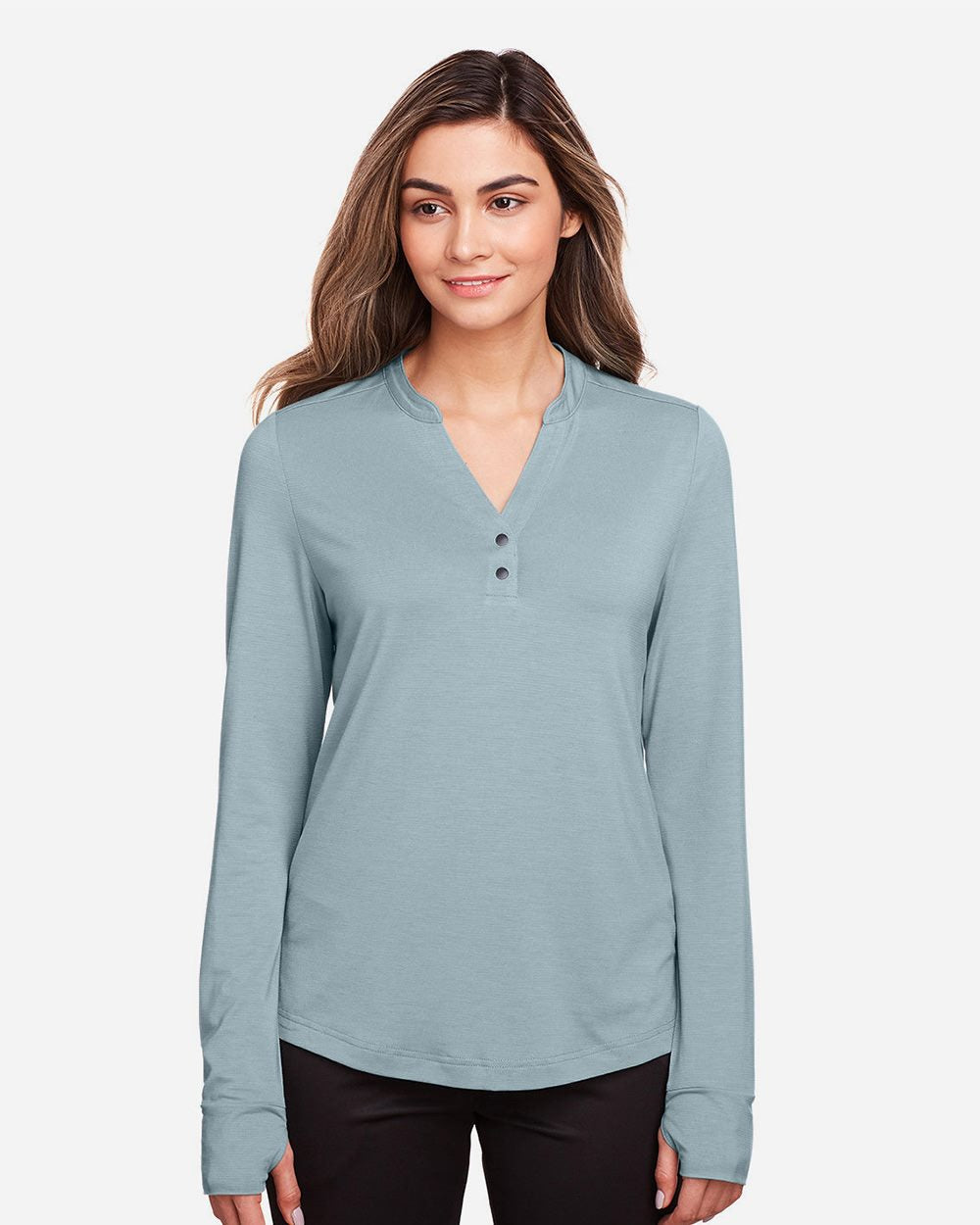 Women's JAQ Stretch Performance V-Neck Snap Pullover | NE400W