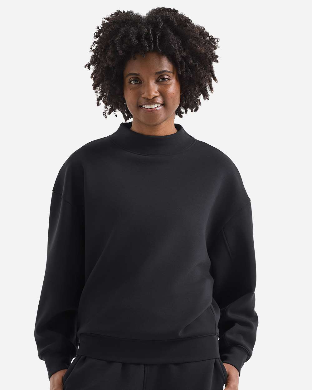 Women's Luxe Mock Neck Sweatshirt | TD660