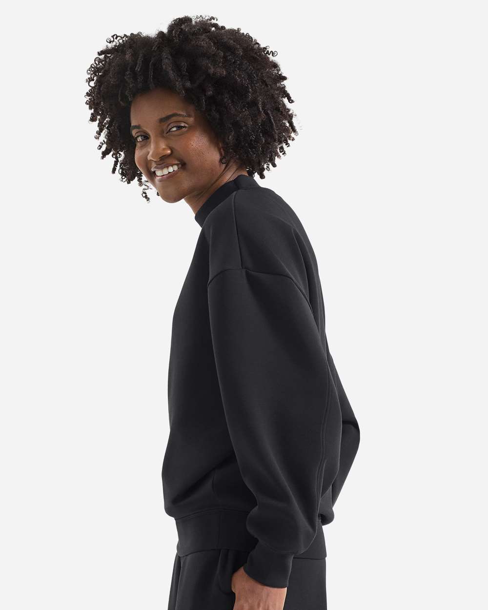 Women's Luxe Mock Neck Sweatshirt | TD660