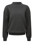 TriDri TD660 Women's Luxe Mock Neck Sweatshirt - Charcoal
