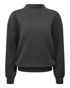 TriDri TD660 Women's Luxe Mock Neck Sweatshirt - Charcoal