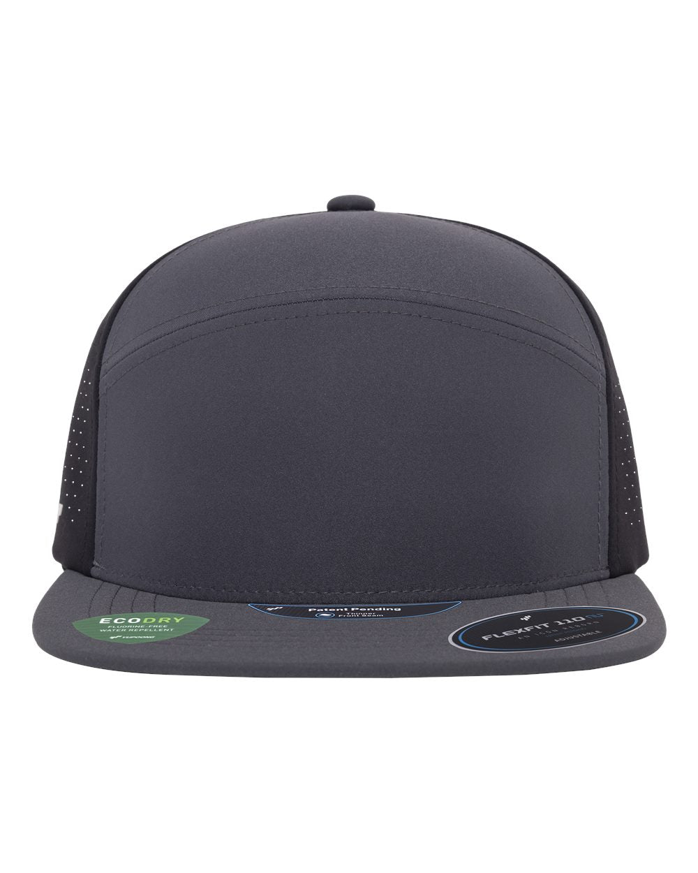 Flexfit 110AR3 110 Premium Arch Perforated Cap - Charcoal/ Black