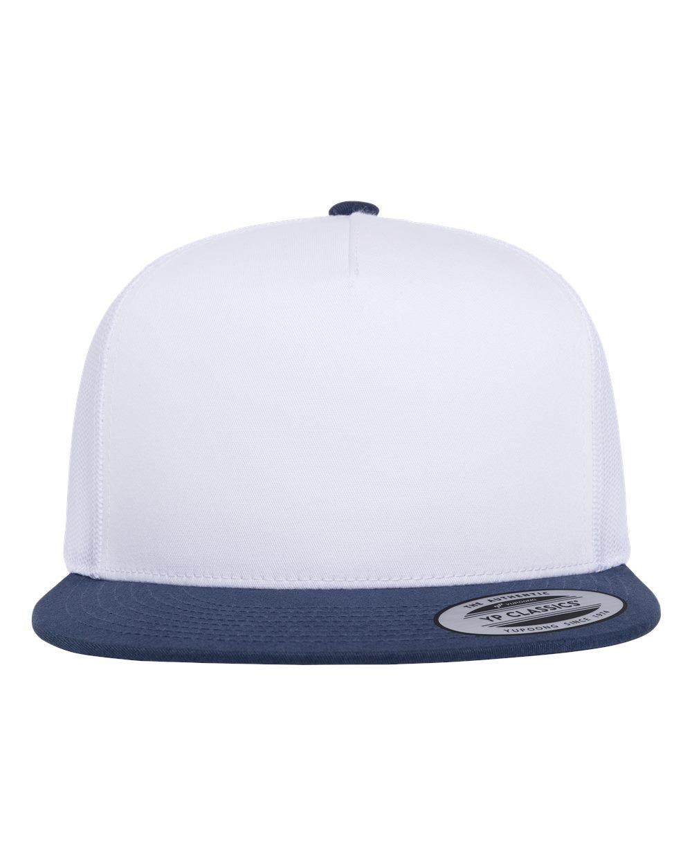 YP Classics 6006 Classic Five-Panel Trucker Cap - Navy/ White/ White