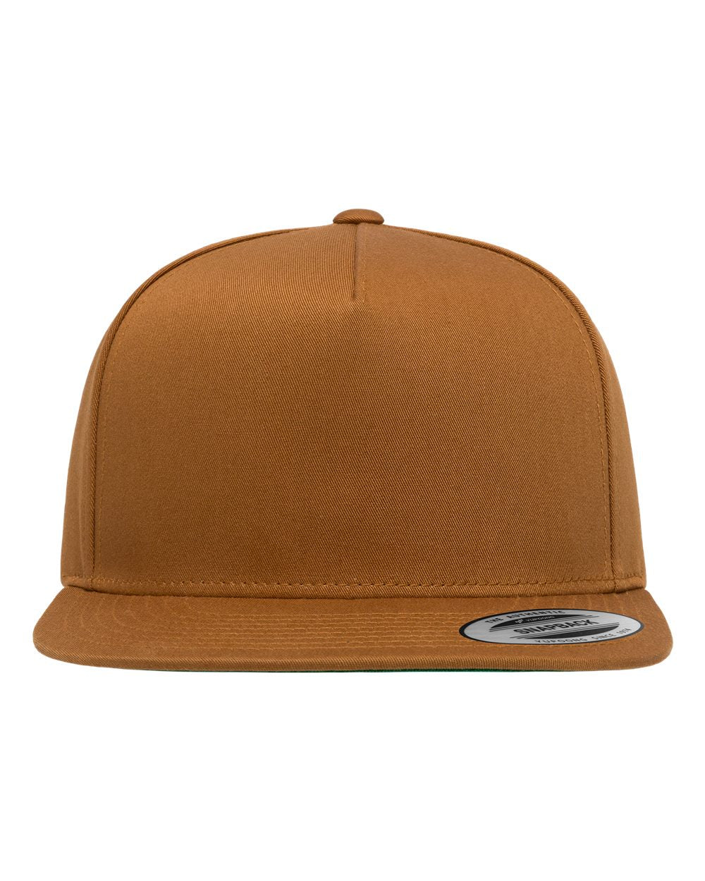 YP Classics 6007 Five-Panel Cotton Twill Snapback Cap - Caramel