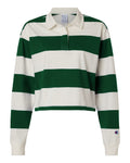 Champion CHRL01 Women's Mid-Length Rugby Polo - Athletic Dark Green/ Cream