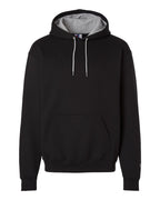 Champion S7CB0 Unisex Powerblend Contrast Color Hooded Sweatshirt - Black/ Light Steel