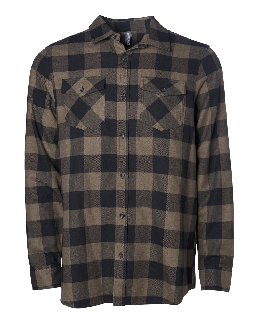 Independent Trading Co. EXP50F Unisex Flannel Shirt - Brown/ Black