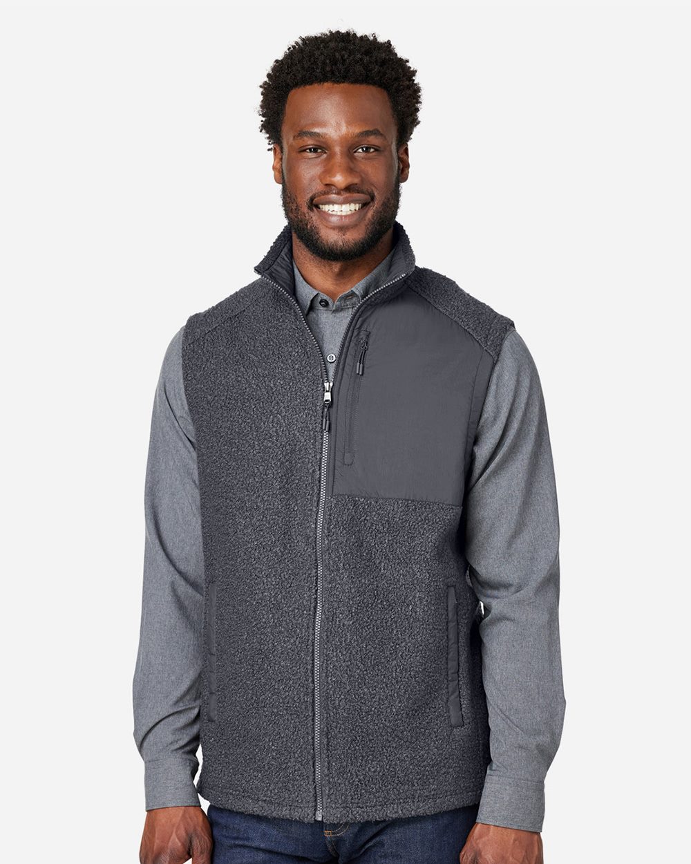 Men's Aura Sweater Fleece Vest | NE714